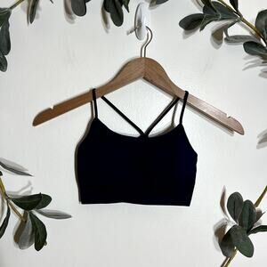 Blue Y Back Sports Bra
